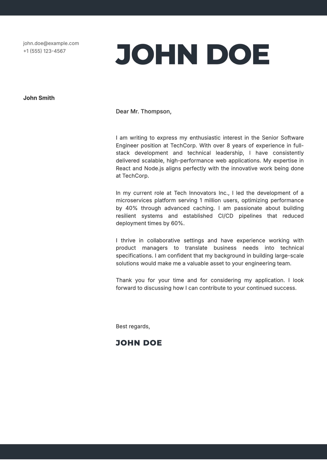 Clean Minimalistic template preview